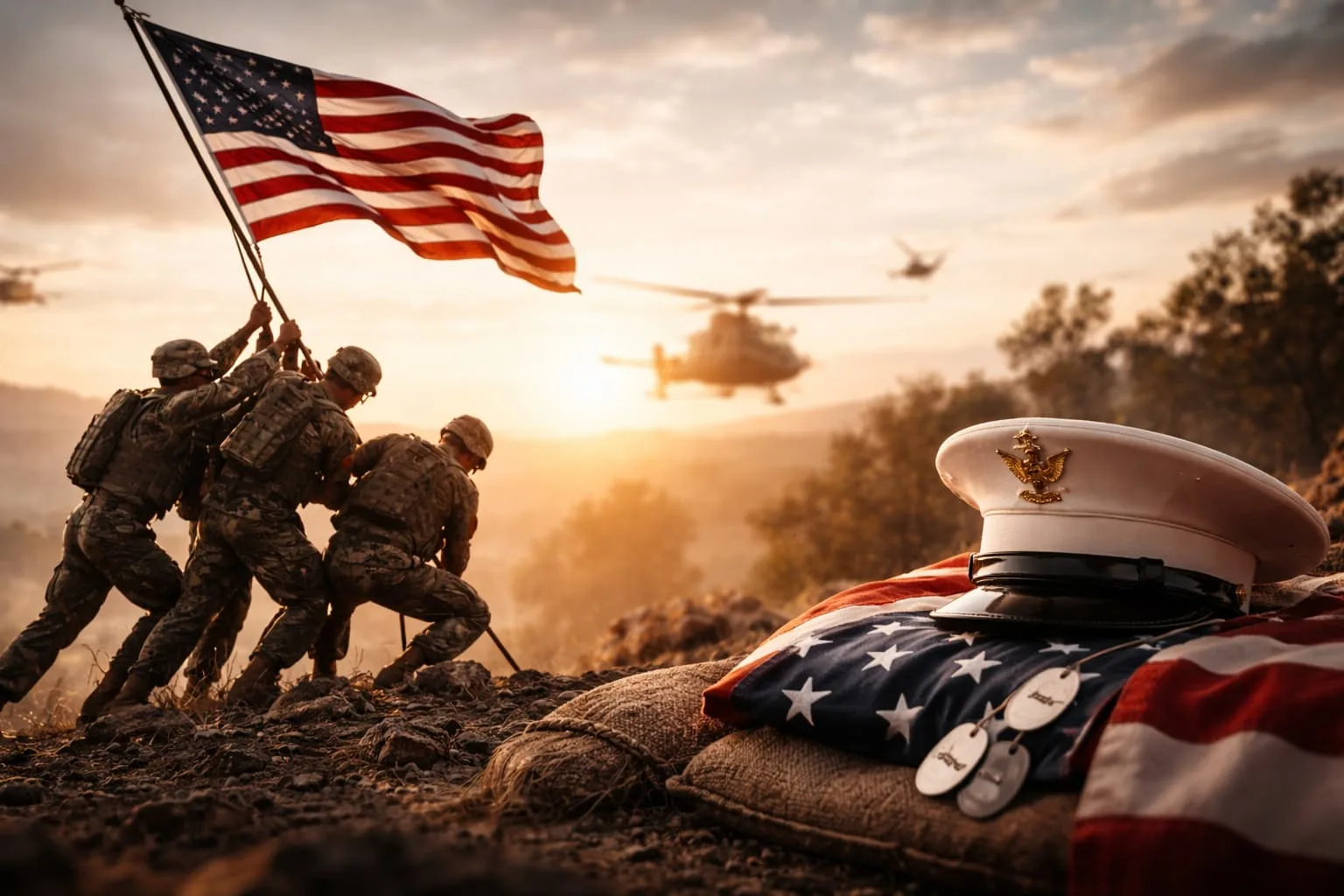 US Marine Corps backdrop reflecting Simply IT's veteran-owned origin story